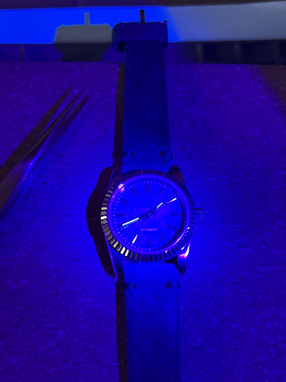 36mm Jade Stone Dial — Gold Fluted Case