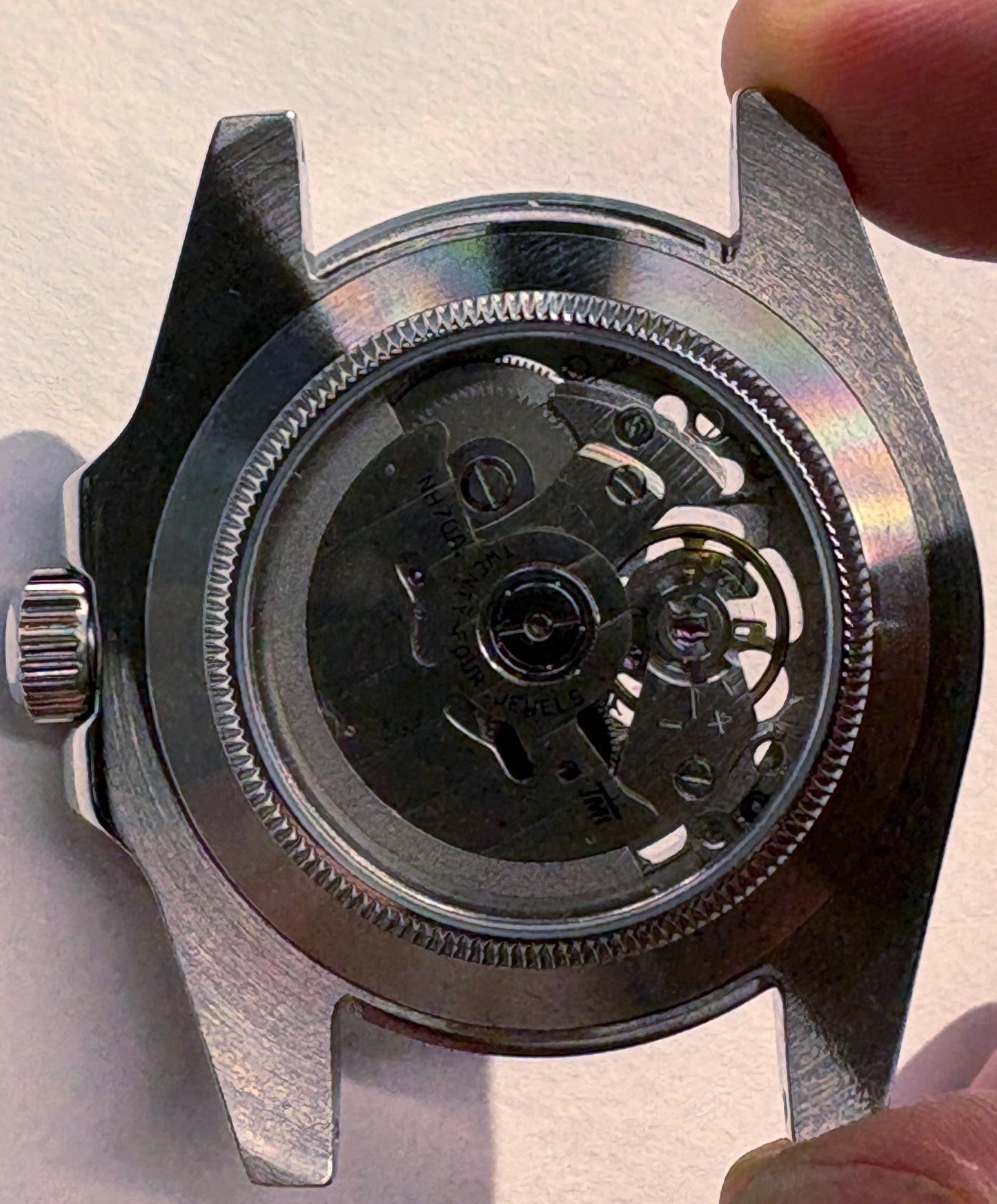 Skeleton Diver 40mm — Turquoise Bezel, Display Caseback