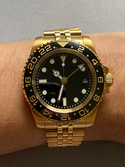 GMT 40mm — Gold Case, Blue Ceramic Bezel, Lume Dial
