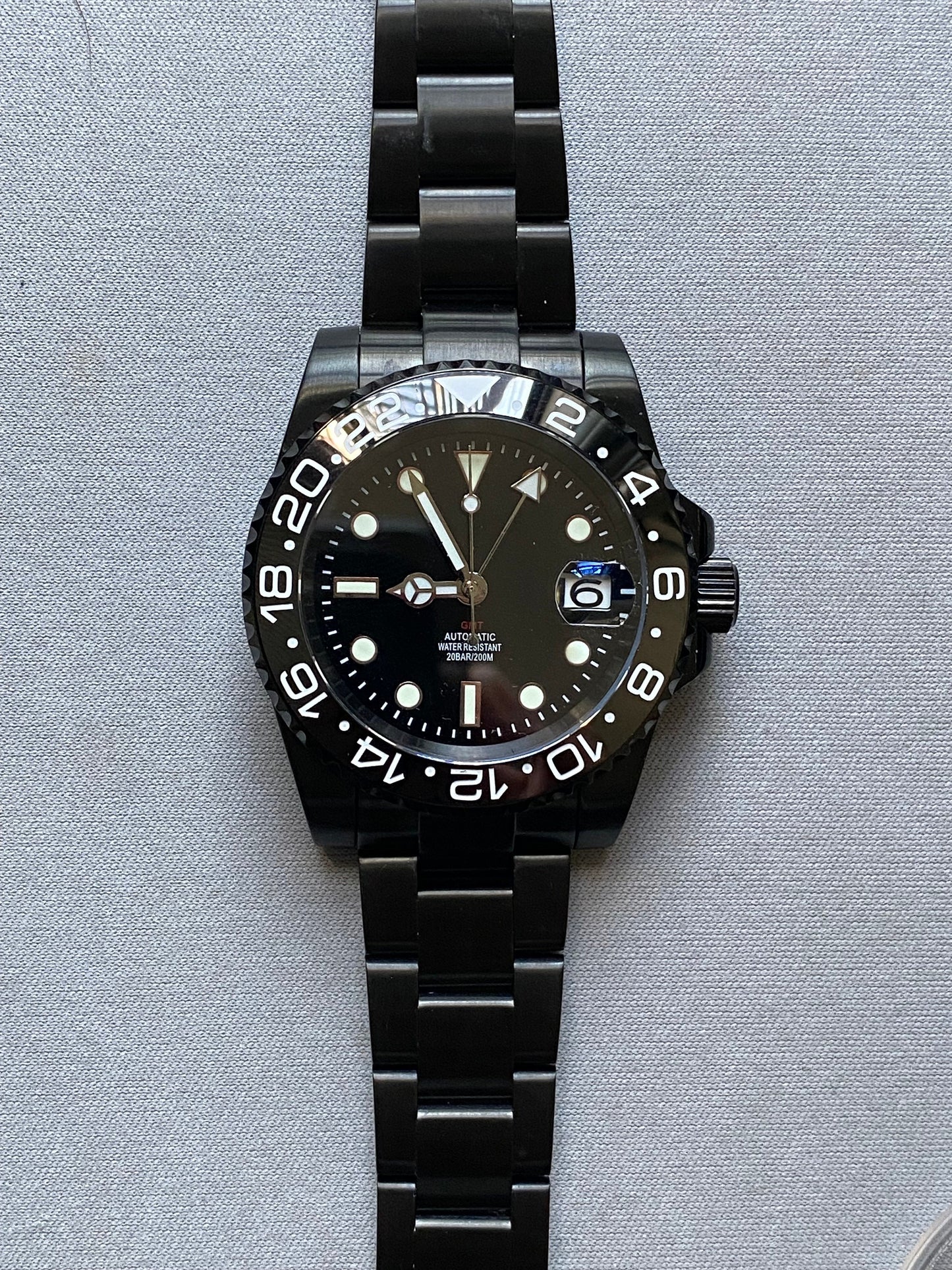 GMT 40mm — Full Black PVD, NH34 True GMT