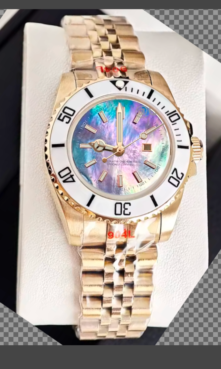 31mm Ladies — Rose Gold Rotating Bezel & Mother of Pearl Dial