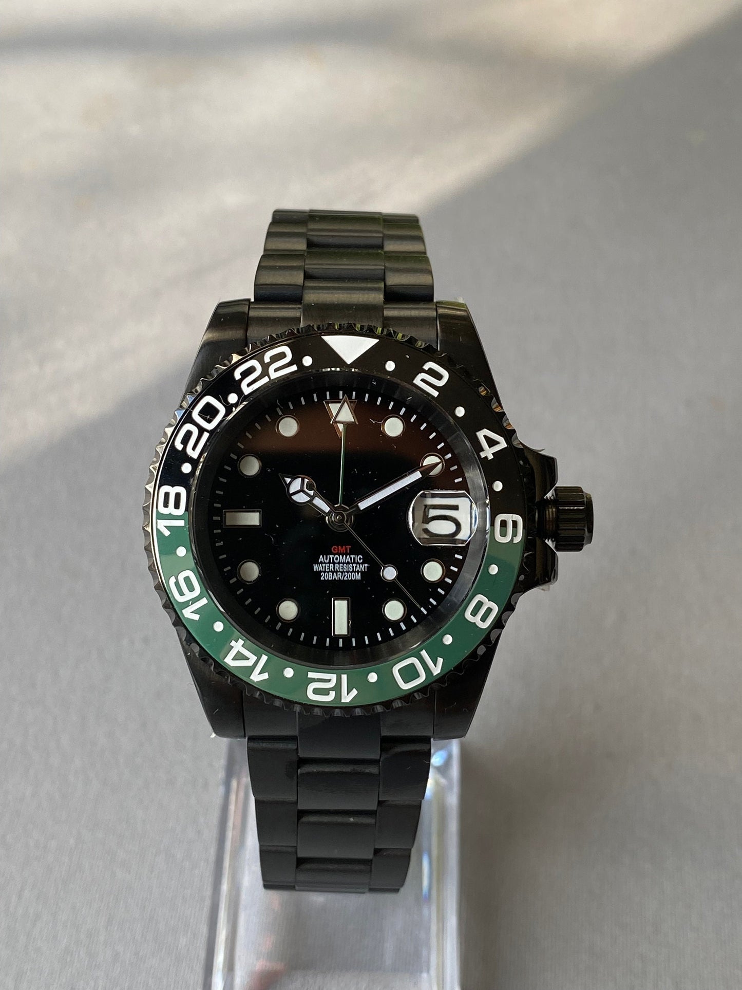 GMT 40mm — Black PVD, Green & Black Ceramic Bezel