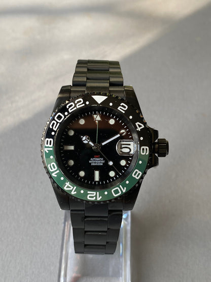 GMT 40mm — Black PVD, Green & Black Ceramic Bezel