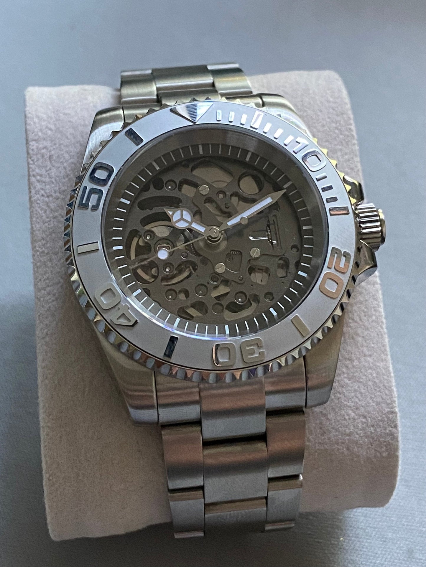 Skeleton Diver 40mm - Display (See-Through) caseback - automatic NH72a movement - birthday gift graduation wedding holiday Christmas