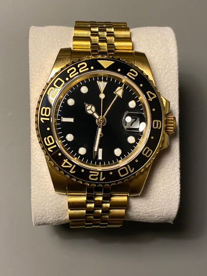 GMT 40mm — Gold Case, Blue Lume Dial, Ceramic Bezel