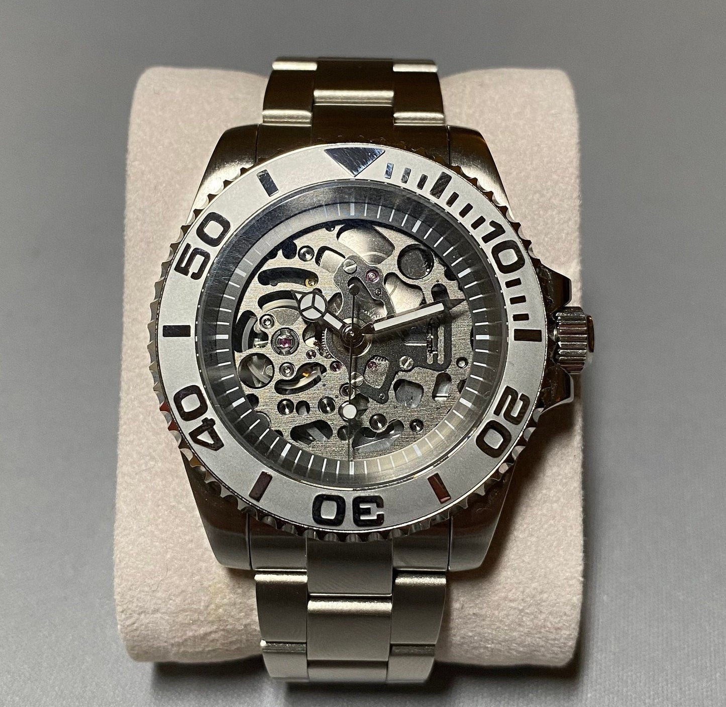 Skeleton Diver 40mm - Display (See-Through) caseback - automatic NH72a movement - birthday gift graduation wedding holiday Christmas