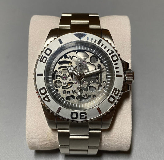 Skeleton Diver 40mm - Display (See-Through) caseback - automatic NH72a movement - birthday gift graduation wedding holiday Christmas