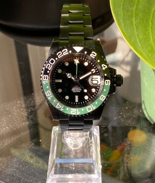 40mm PVD GMT Sprite - NH34 GMT movement - sapphire crystal - True gmt