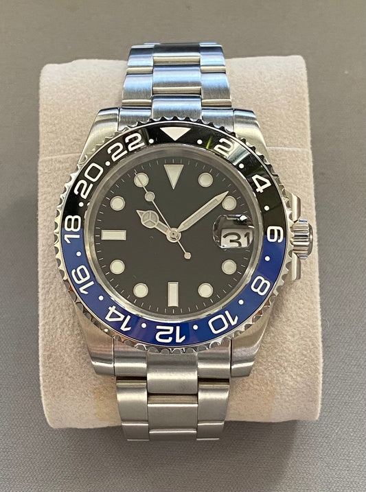 Batman Divemaster 40MM - Automatic NH35A watch Sub Diver Custom Build, Sapphire Crystal w/ blue & black ceramic bezel  blue Luminous Dial