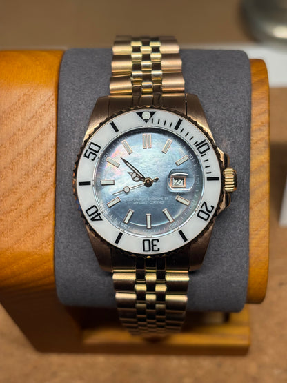 31mm Ladies — Rose Gold Rotating Bezel & Mother of Pearl Dial