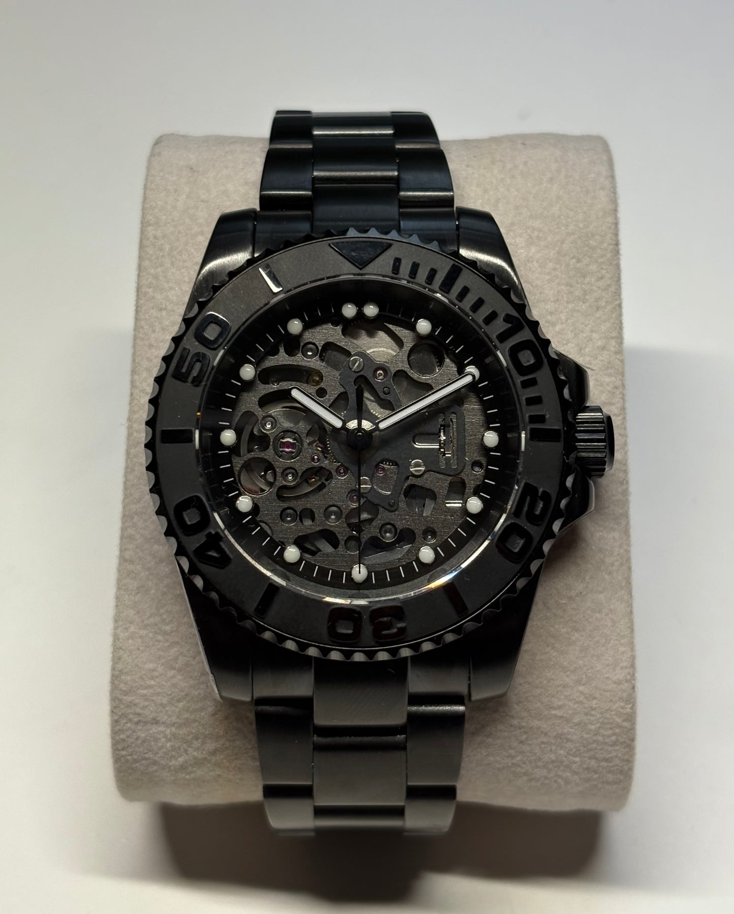 40mm Black PVD Skeleton Diver — Automatic