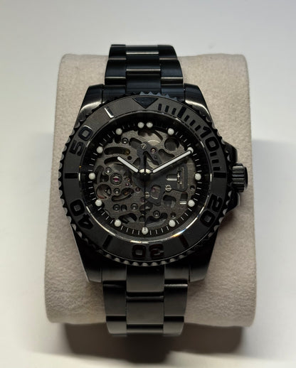 40mm Black PVD Skeleton Diver — Automatic