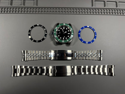 Diver 40mm — Left-Hand Crown, Green & Black Ceramic Bezel