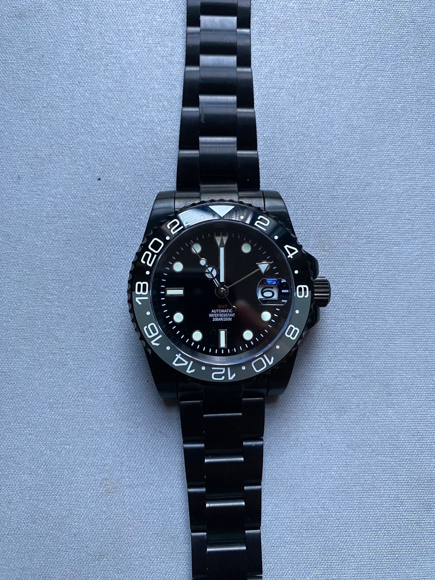 GMT 40mm — Black PVD, Black Dial, NH34 True GMT