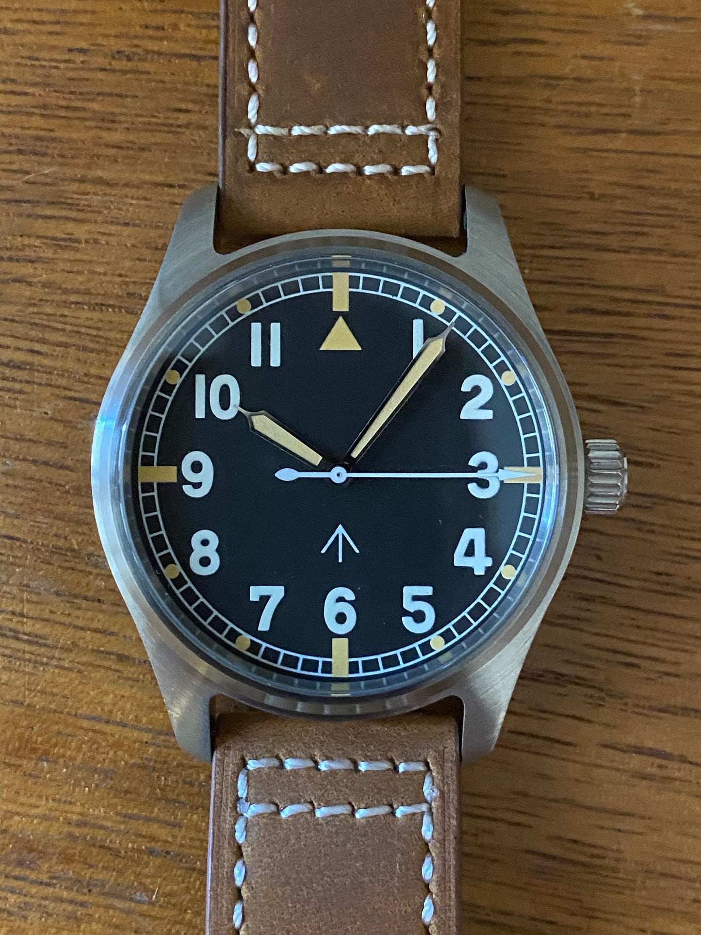 40mm Automatic Flieger Pilots Watch style 2 - gift graduation men’s sport water leather mechanical glow lume gift first