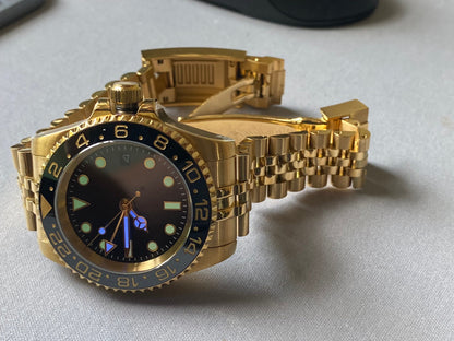 GMT 40mm — Gold Case, Blue Ceramic Bezel, Lume Dial
