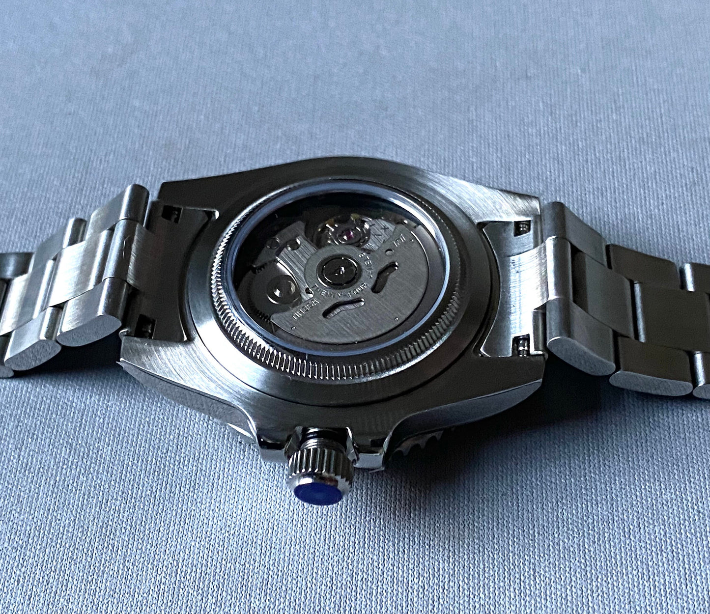 40MM Steel - Submarine Dive Master -  Automatic Watch - White Dial - Panda - glow in the dark