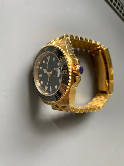 GMT 40mm — Gold Case, Blue Lume Dial, Ceramic Bezel