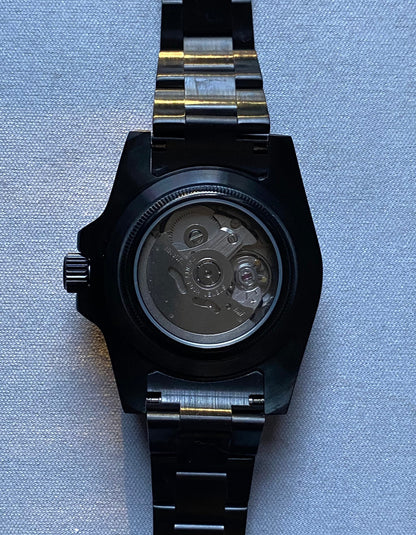 40MM PVD Submarine Divemaster Automatic mechanical NH34 - chose your bezel - White Dial - Smurf - Starbucks - Sub dive -