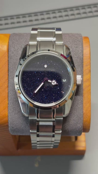 36mm Starry Night Stone Dial — Stainless Steel Automatic